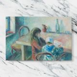 The Children canvas artwork displayed on a marble background