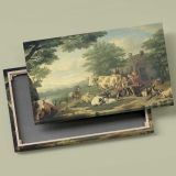 Milking Time canvas front and rear frame view
