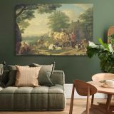 Milking Time canvas wall art in room setting 4