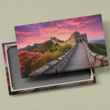 Great Wall of China at Sunset canvas front and rear frame view