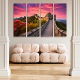 Great Wall of China at Sunset canvas wall art in room setting 5