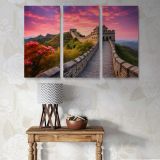 Great Wall of China at Sunset canvas wall art in room setting 7