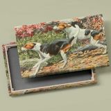 English and American Foxhounds canvas front and rear frame view