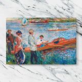 Oarsmen at Chatou canvas artwork displayed on a marble background