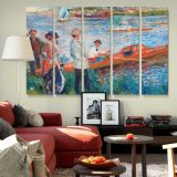 Oarsmen at Chatou canvas wall art in room setting 6