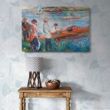 Oarsmen at Chatou canvas wall art in room setting 7