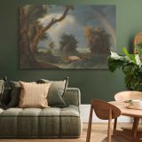 Storm on the Ganges with Mrs Hastings near the Col gon Rocks canvas wall art in room setting 4