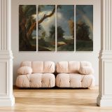 Storm on the Ganges with Mrs Hastings near the Col gon Rocks canvas wall art in room setting 5