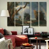 Storm on the Ganges with Mrs Hastings near the Col gon Rocks canvas wall art in room setting 6