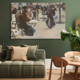 Street scene Cafe terrace canvas wall art in room setting 4