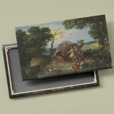 Landscape with Allegories of the Four Elements canvas front and rear frame view