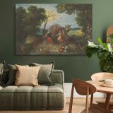 Landscape with Allegories of the Four Elements canvas wall art in room setting 4