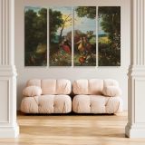 Landscape with Allegories of the Four Elements canvas wall art in room setting 5