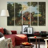 Landscape with Allegories of the Four Elements canvas wall art in room setting 6