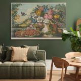 Fruit and Flowers in a Classical Garden canvas wall art in room setting 4