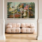 Fruit and Flowers in a Classical Garden canvas wall art in room setting 5