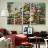 Fruit and Flowers in a Classical Garden canvas wall art in room setting 6