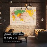World War Map 1942 canvas wall art in room setting 4