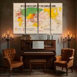 World War Map 1942 canvas wall art in room setting 5