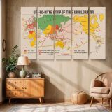 World War Map 1942 canvas wall art in room setting 6