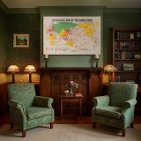 World War Map 1942 canvas wall art in room setting 7