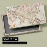 Antique Map of Asia canvas front and rear frame view