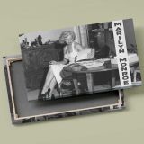 Marilyn Monroe Seated at a Table canvas front and rear frame view