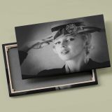 Marilyn Monroe Wearing a Hat canvas front and rear frame view