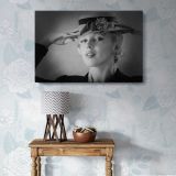 Marilyn Monroe Wearing a Hat canvas wall art in room setting 7