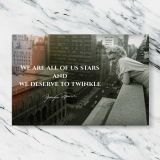 Marilyn Monroe New York Balcony Quote canvas artwork displayed on a marble background