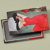 Marilyn Monroe Red Dress and Telephone canvas front and rear frame view