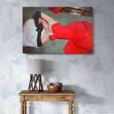 Marilyn Monroe Red Dress and Telephone canvas wall art in room setting 7