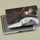 Marilyn Monroe Reclining in a Black Dress canvas front and rear frame view