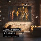 Cleombrotus Ordered into Banishment by Leonidas II King of Sparta canvas wall art in room setting 4