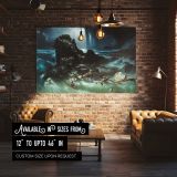 The Deluge canvas wall art in room setting 4