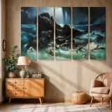 The Deluge canvas wall art in room setting 6