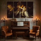 Percival Delivering Belisane from the Enchantment of Urma canvas wall art in room setting 5