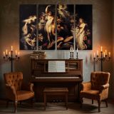 Titania and Bottom canvas wall art in room setting 5