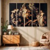 Titania and Bottom canvas wall art in room setting 6