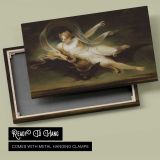 Ariel on a Bats Back canvas front and rear frame view