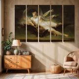 Ariel on a Bats Back canvas wall art in room setting 6
