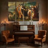 King Lear Weeping over the Dead Body of Cordelia canvas wall art in room setting 5