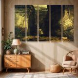 Gordale Scar canvas wall art in room setting 6