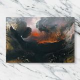 The Great Day of His Wrath canvas artwork displayed on a marble background