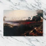 The Last Judgement canvas artwork displayed on a marble background