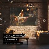 The Lady of Shalott canvas wall art in room setting 4