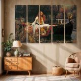 The Lady of Shalott canvas wall art in room setting 6