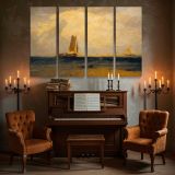 Fishing upon the Blythe Sand canvas wall art in room setting 5
