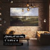 London from Greenwich Park canvas wall art in room setting 4