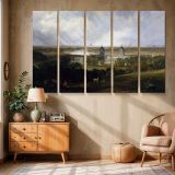 London from Greenwich Park canvas wall art in room setting 6